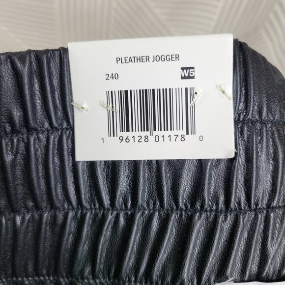 NEW Ophelia Roe Faux Leather Plus 2X Plus Black Stretch Waist Pleather Jogger - Picture 6 of 9
